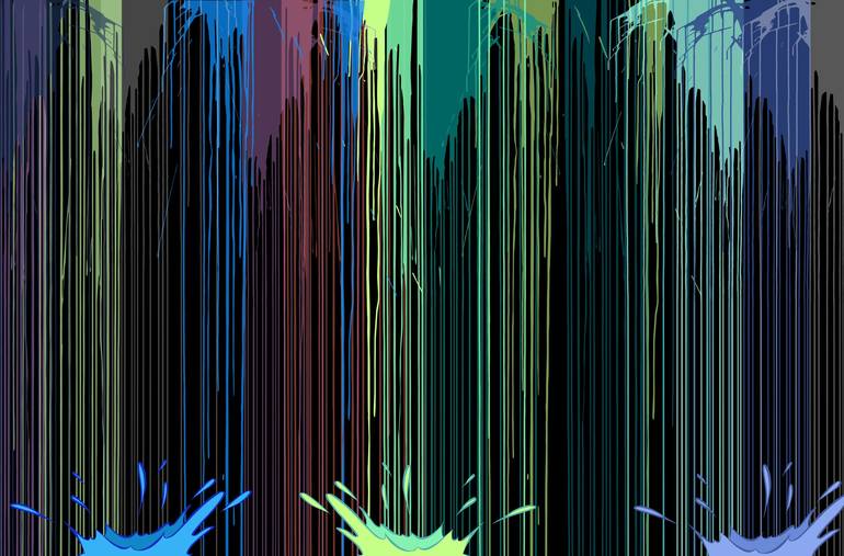 Artwork made with colorful drip paint HD wallpaper 4k background
