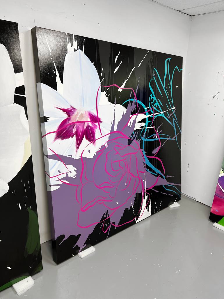 Original Abstract Floral Painting by Ryan Coleman