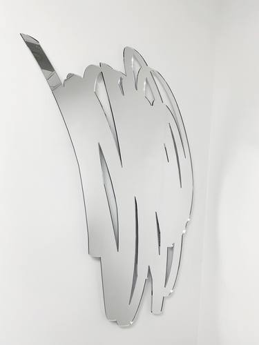 Scribble Mirror, Vertical 1 - Laser Cut Mirror Acrylic thumb