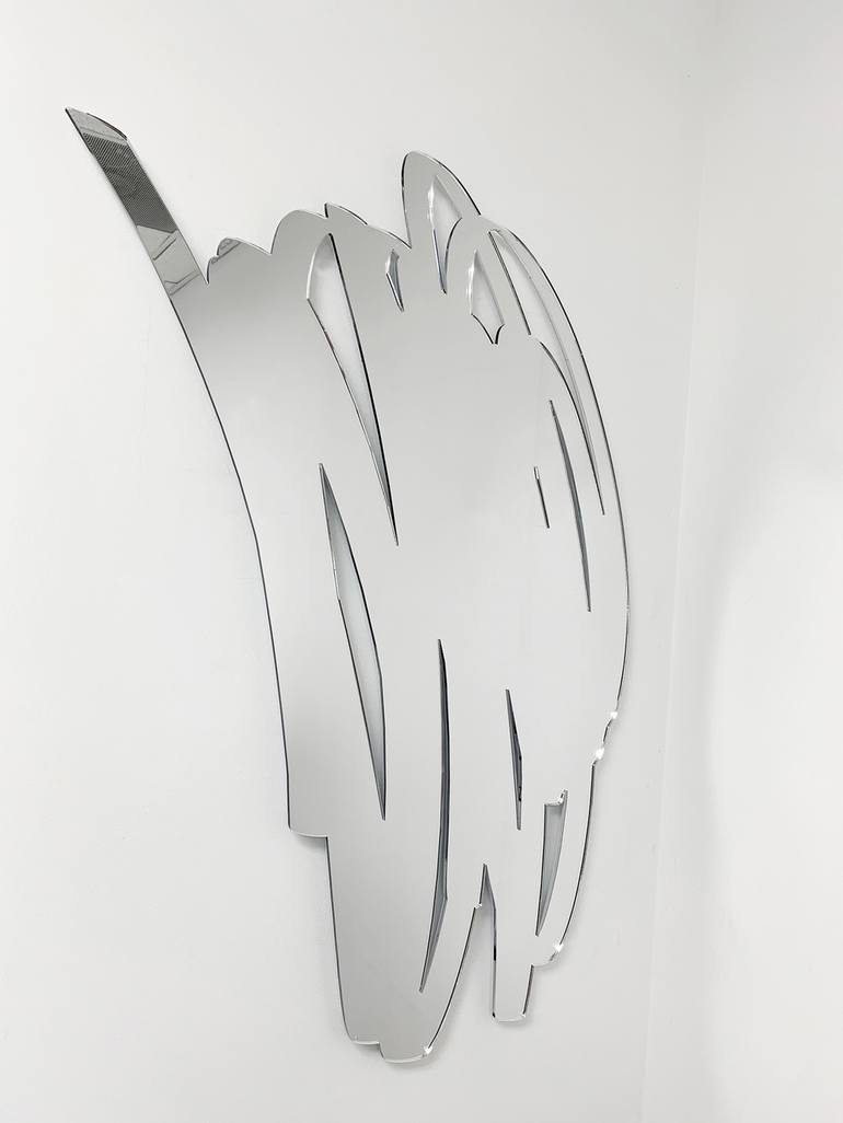 Scribble Mirror, Vertical 1 - Laser Cut Mirror Acrylic