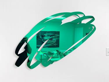 Scribble Mirror (Emerald), Laser Cut Acrylic thumb