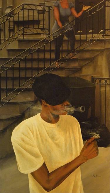 Original Realism People Paintings by Myron Gaines