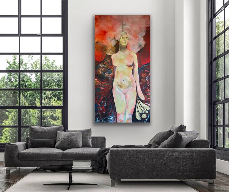 Original Art Deco Fantasy Painting by Michelle Bird