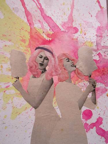 Original Pop Art People Collage by Dagrun Iris Sigmundsottir