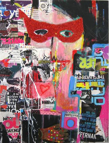 Original Street Art People Collage by Batya Cavens