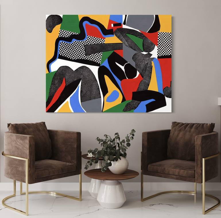 Original Abstract Painting by Laurie Raskin