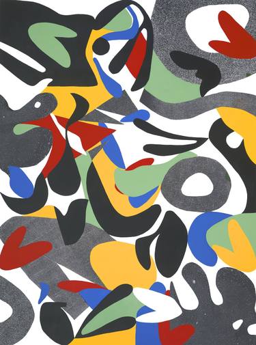 Print of Cubism Abstract Paintings by Laurie Raskin