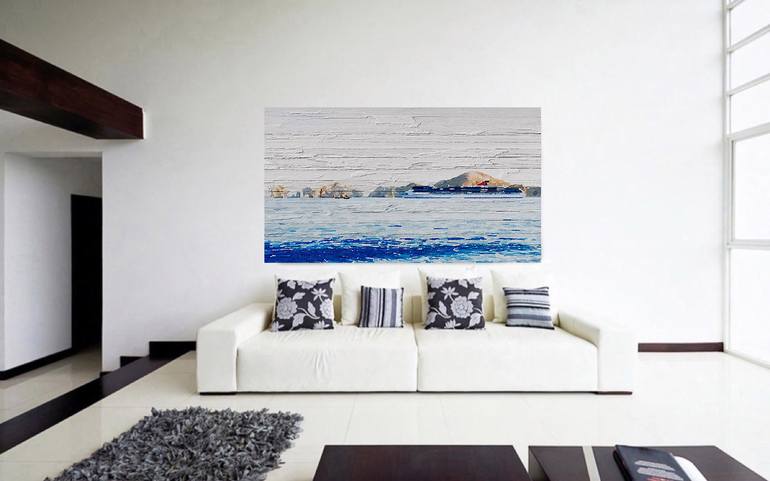 Original Abstract Seascape Painting by Irena Orlov