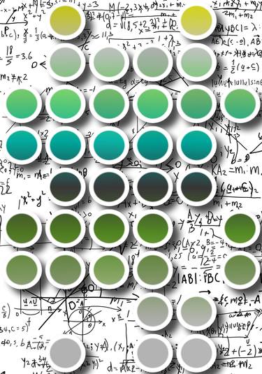 Mathematical formulas 1 - Limited Edition 1 of 10. New Media: Digital Painting on Aluminum by Irena Orlov 72 x 48 inches thumb