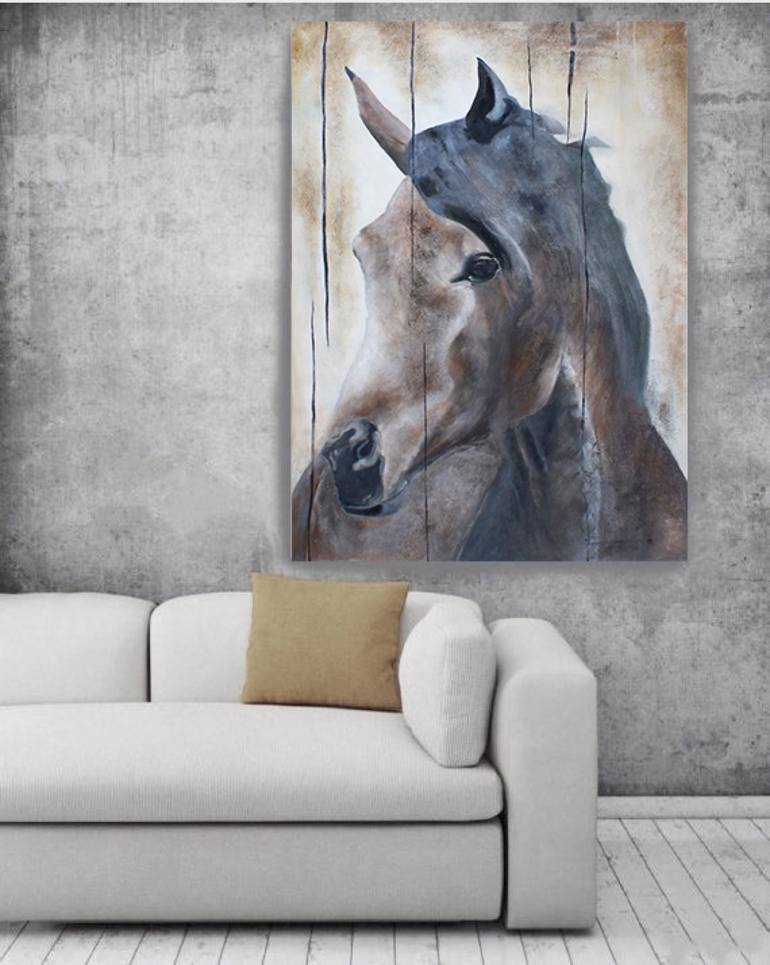 Original Fine Art Horse Painting by Irena Orlov