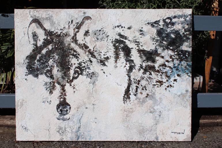 Original Abstract Expressionism Animal Painting by Irena Orlov