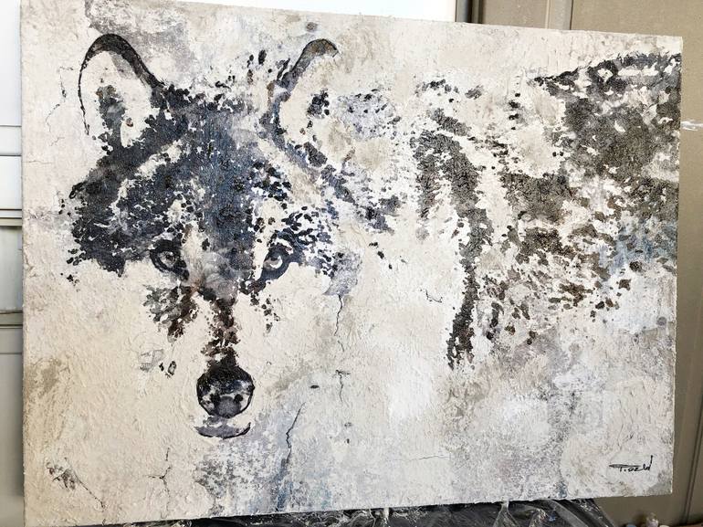 Original Abstract Expressionism Animal Painting by Irena Orlov