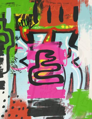 Print of Abstract Graffiti Mixed Media by Irena Orlov