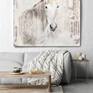 White Beauty Rustic Horse Painting