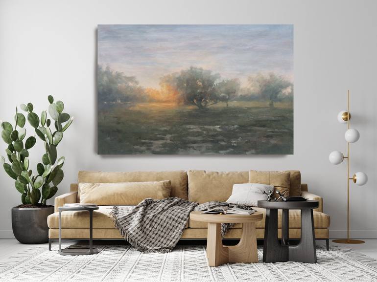 Original Abstract Expressionism Landscape Painting by Irena Orlov
