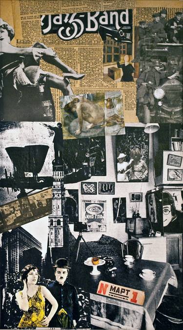 Original Dada Culture Collage by Peter Wise