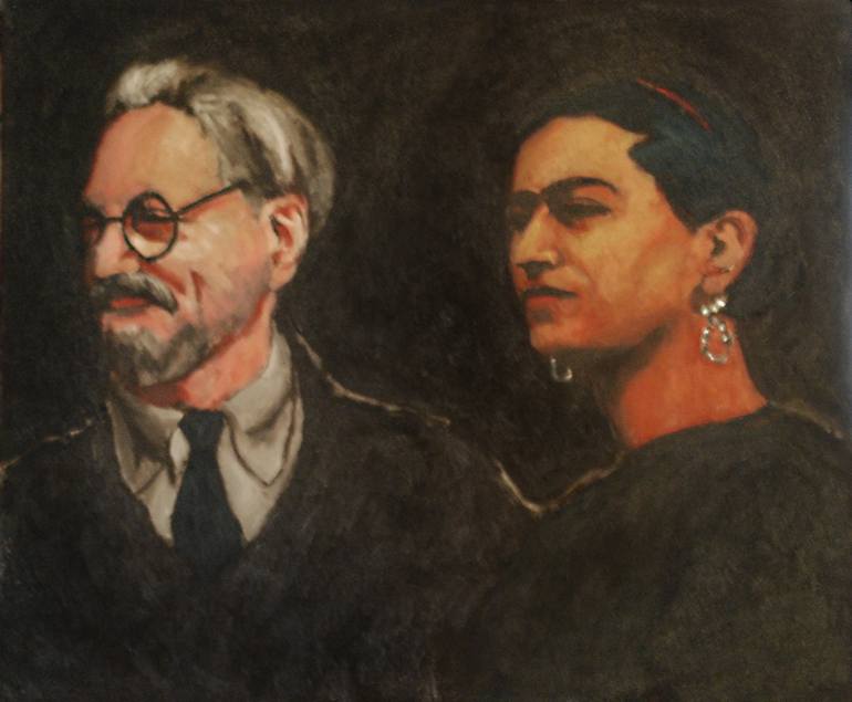 Leon Trotsky and Frida Kahlo, 1940 Painting by Peter Wise | Saatchi Art