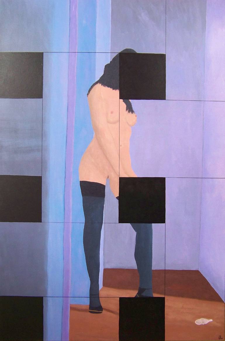 Sex mal schwarz im Quadrat Painting by Dirk Jung | Saatchi Art