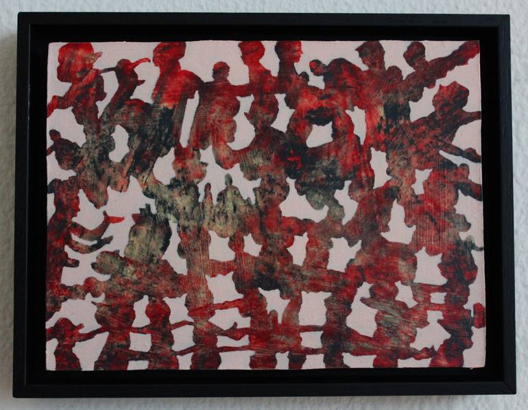 Original Figurative Abstract Painting by Ad Van Riel