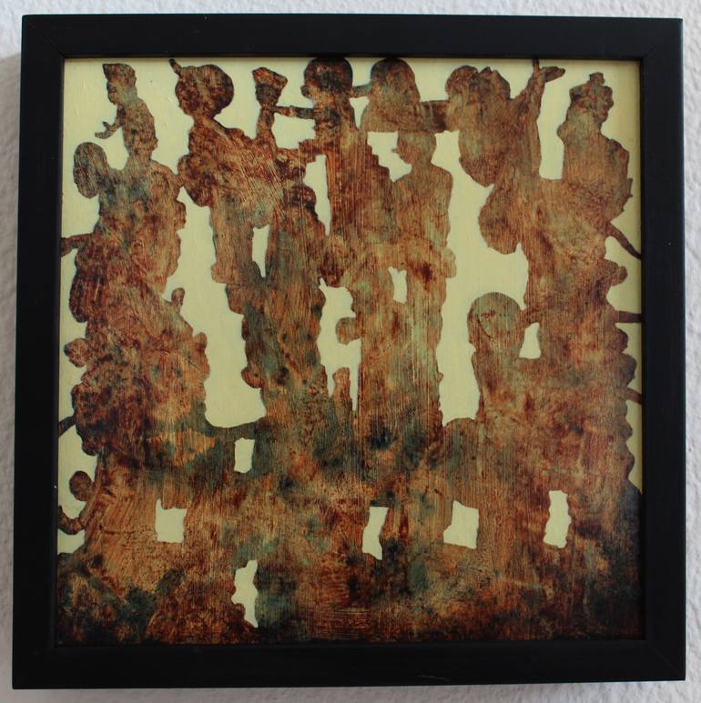 Original Figurative Abstract Painting by Ad Van Riel