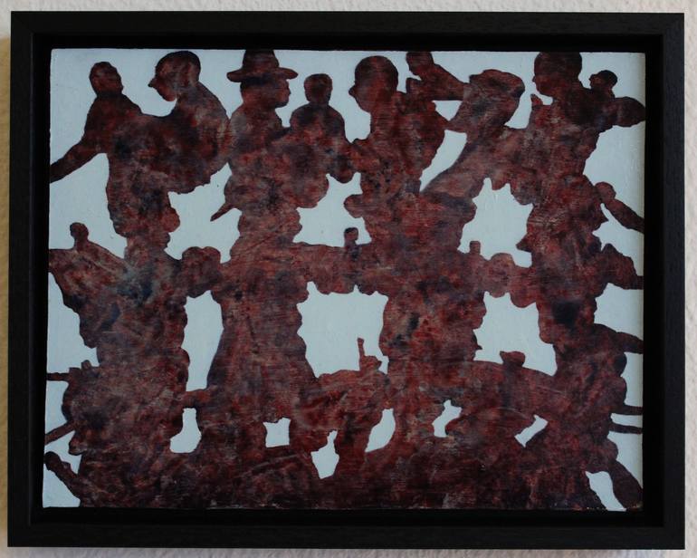 Original Figurative Abstract Painting by Ad Van Riel