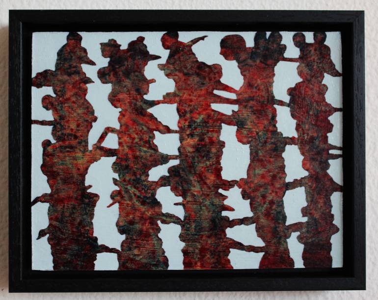 Original Figurative Abstract Painting by Ad Van Riel