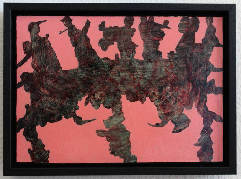 Original Figurative Abstract Painting by Ad Van Riel