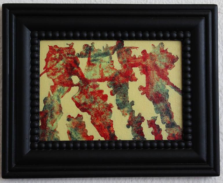 Original Figurative Abstract Painting by Ad Van Riel