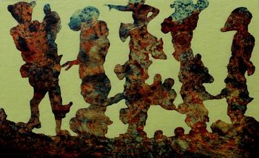 Original Figurative Abstract Paintings by Ad van Riel