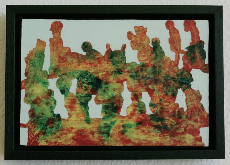 Original Figurative Abstract Painting by Ad Van Riel