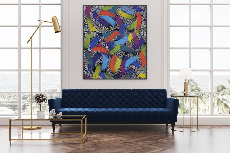 Original Pop Art Abstract Painting by Jan Lamr