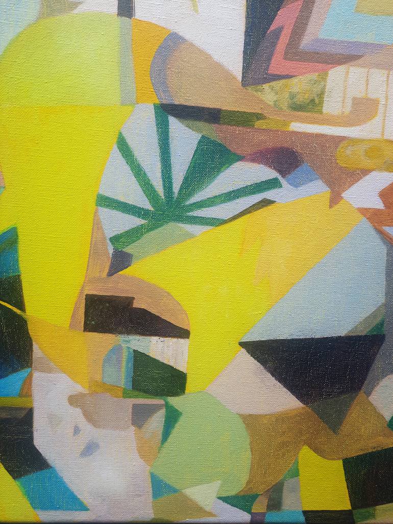 Original Dada Abstract Painting by Lequeux Philippe