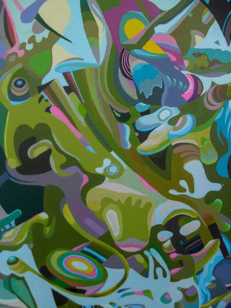 Original Abstract Painting by Lequeux Philippe