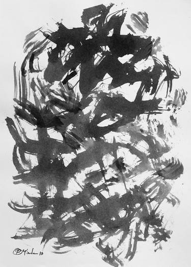 Original Abstract Expressionism Abstract Drawing by Pracha Yindee
