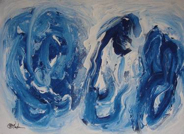 Original Abstract Expressionism Abstract Paintings by Pracha Yindee