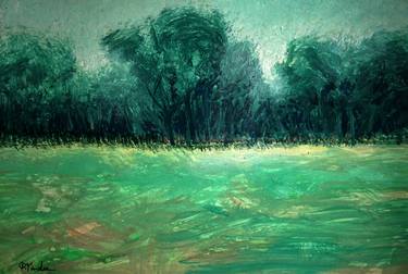 Print of Expressionism Landscape Paintings by Pracha Yindee
