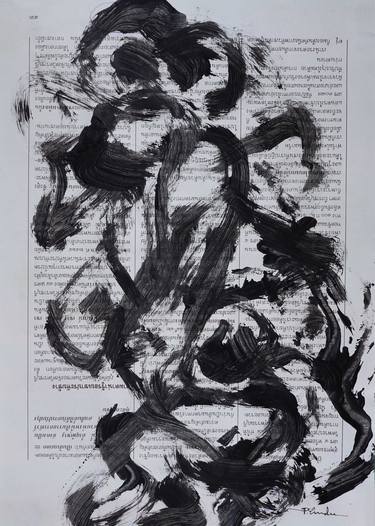 Original Abstract Expressionism Abstract Drawings by Pracha Yindee