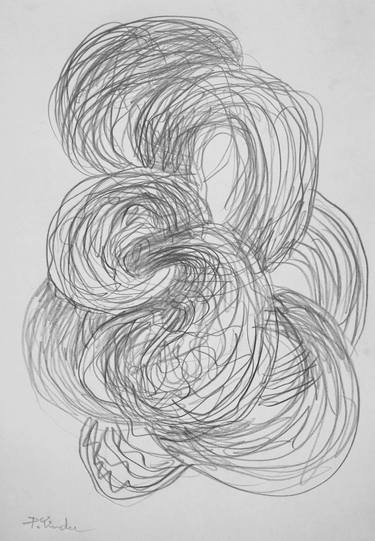 Original Abstract Expressionism Abstract Drawings by Pracha Yindee
