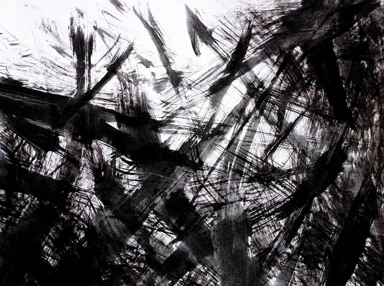 Black and white 18 Painting by Pracha Yindee | Saatchi Art