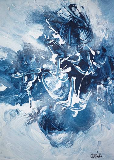 Original Abstract Expressionism Abstract Paintings by Pracha Yindee