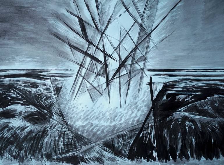 Contemporary Landscape Drawing By Pracha Yindee Saatchi Art   3112947 HSC00001 7 