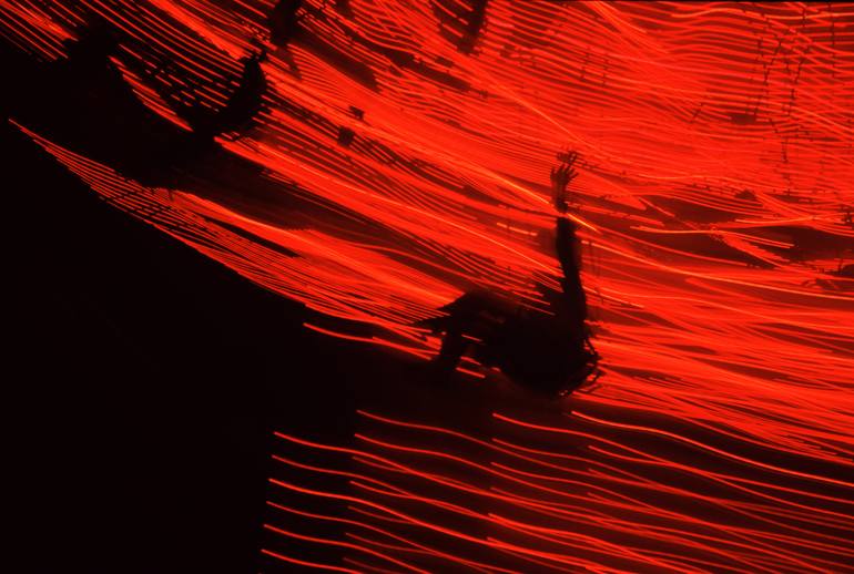 Original Abstract Photography by C Bruegger | Abstract Art on Canvas | Night on the Swings