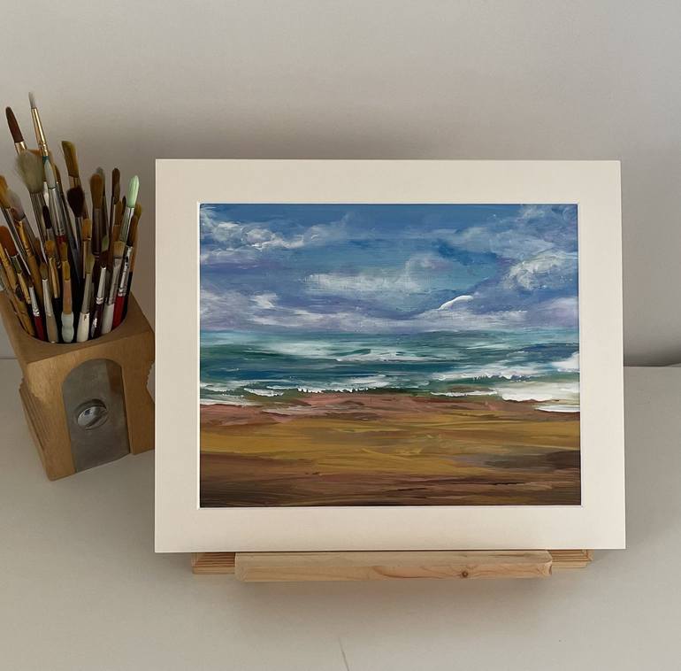 Original Abstract Beach Painting by Susan Lye