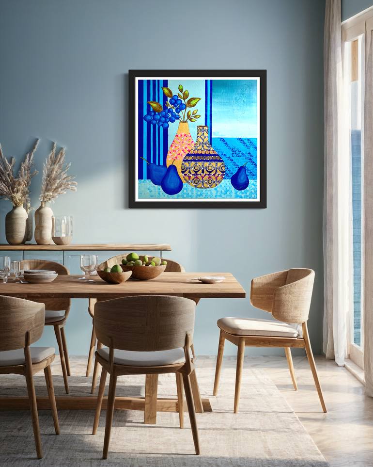 Original Abstract Expressionism Still Life Painting by David Galan