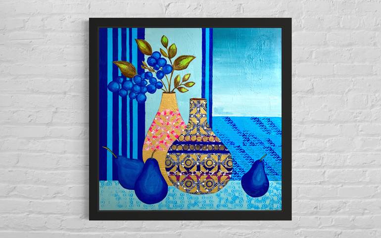 Original Abstract Expressionism Still Life Painting by David Galan