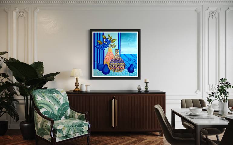 Original Abstract Expressionism Still Life Painting by David Galan
