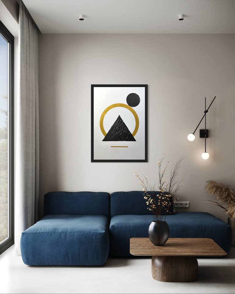 Original Abstract Geometric Painting by David Galan