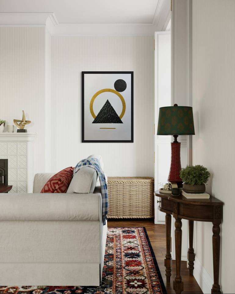 Original Abstract Geometric Painting by David Galan