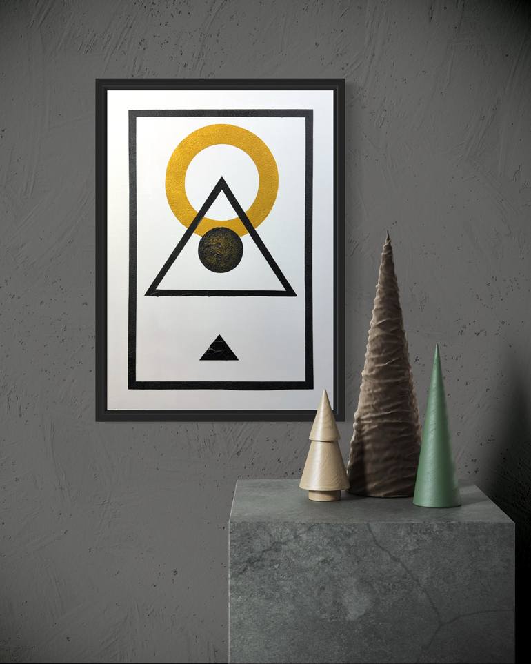 Original Abstract Geometric Painting by David Galan