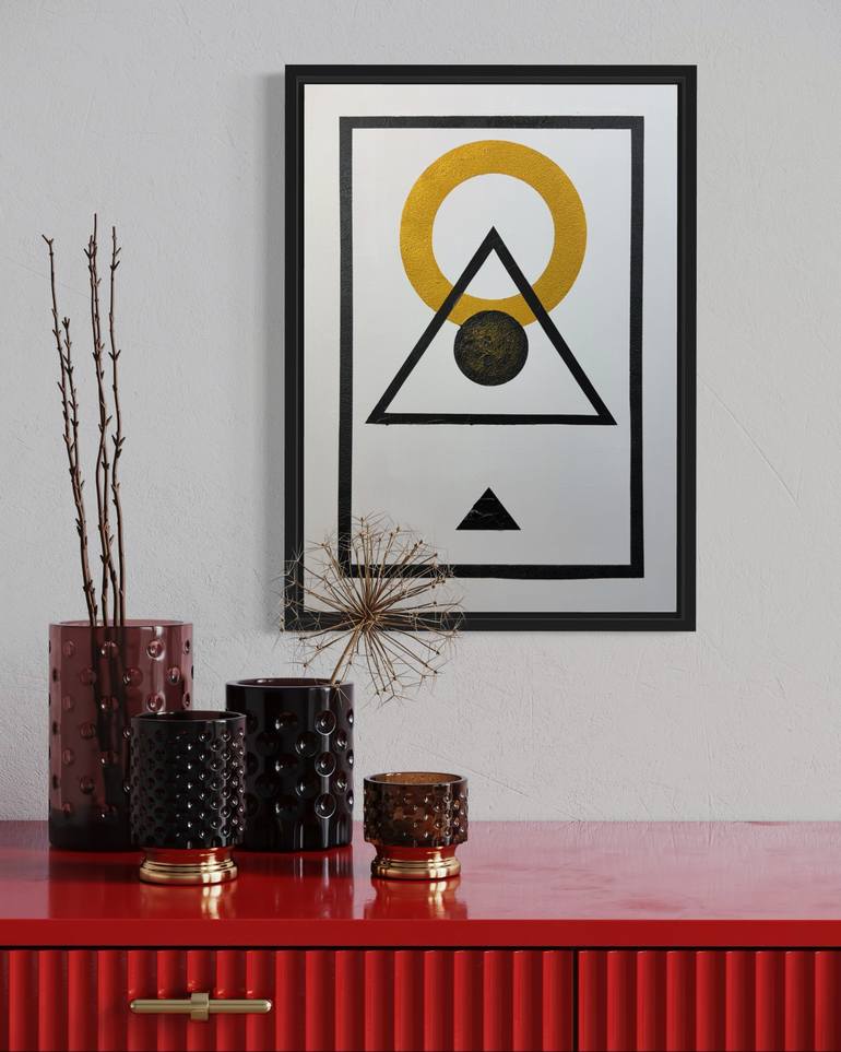 Original Abstract Geometric Painting by David Galan